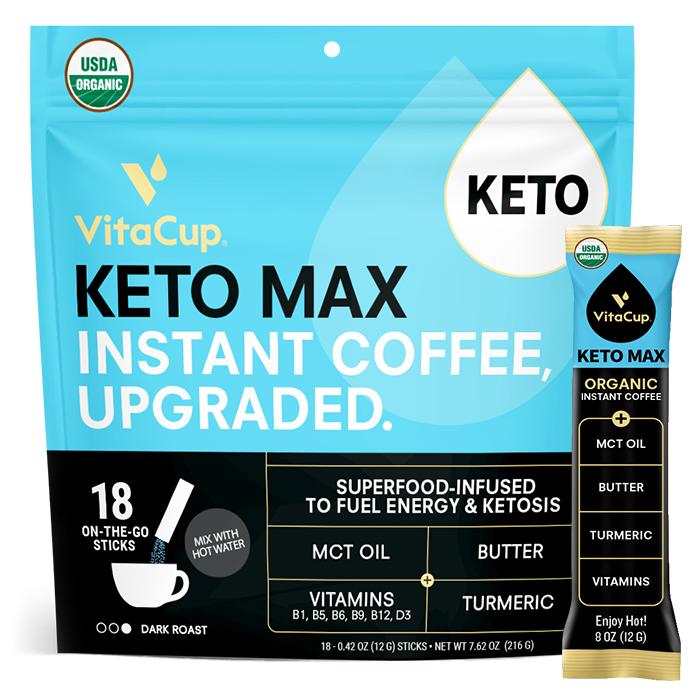 KETO Max Organic Instant Coffee Sticks